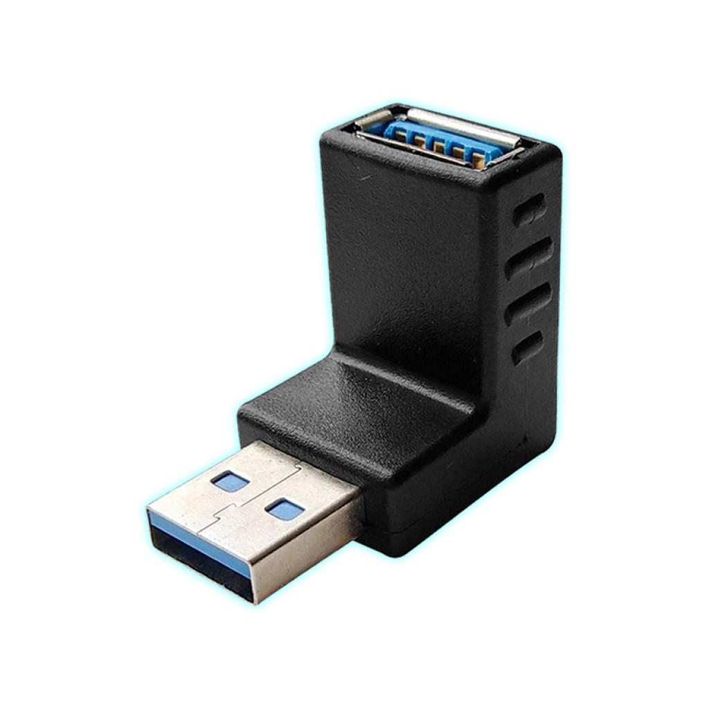 ADAPTADOR USB MACHO A USB HEMBRA 3.0 90 GRADOS