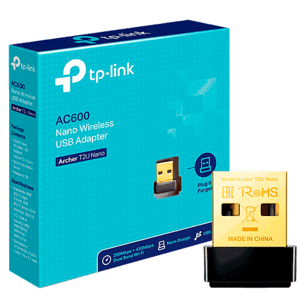 ADAPTADOR WIFI USB T2U NANO DUAL BAND TP-LINK