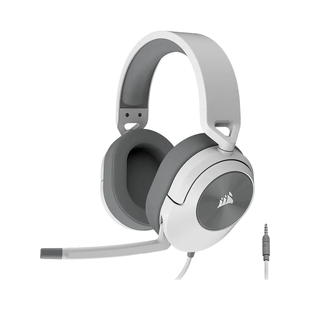 AURICULAR GAMING CORSAIR HS55 SURROUND V2 CON MICROFONO/JACK 3.5MM/WHITE