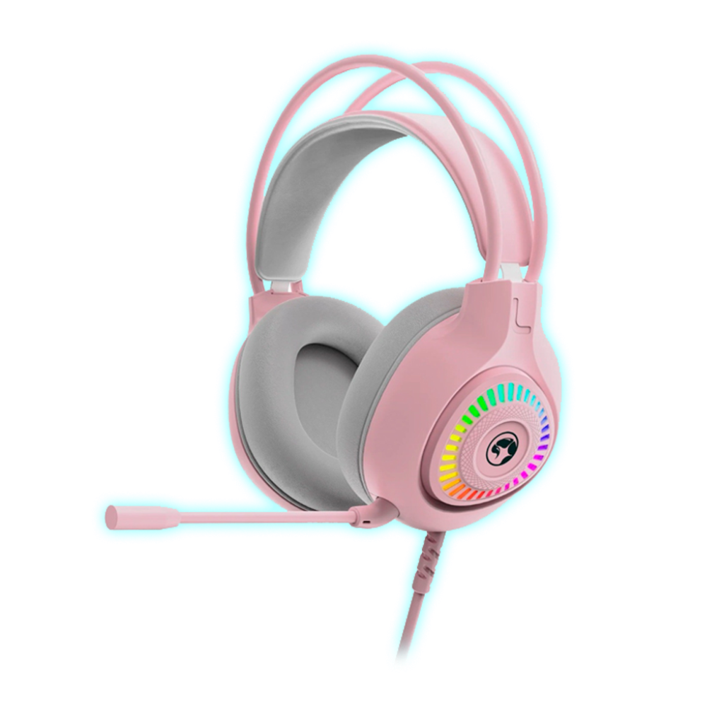 AURICULAR GAMING MARVO H8325 PK/CON MICROFONO/USB /RGB/PINK