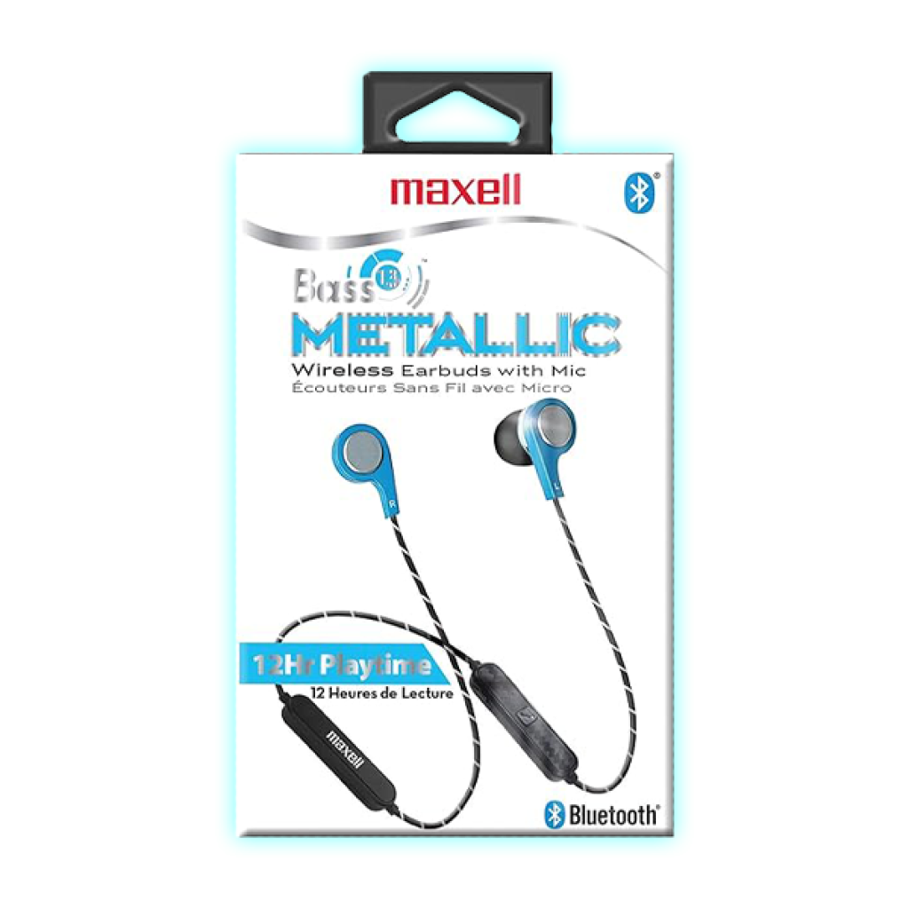 AURICULAR MAXELL BASS 13 METALLIC CON MICROFONO AZUL/SEB-BLUE/JACK 3.5MM