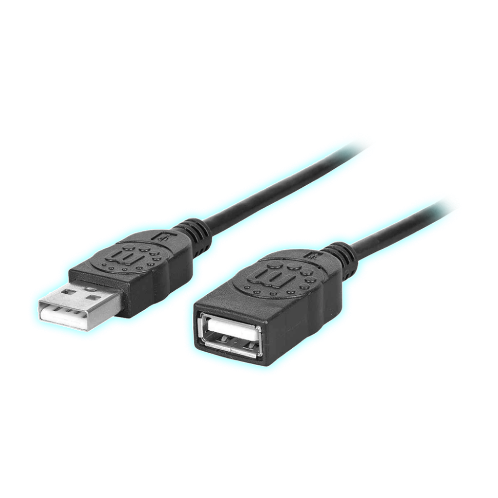CABLE EXTENSOR USB 2.0/2 METROS/NEGRO/MICROFINS