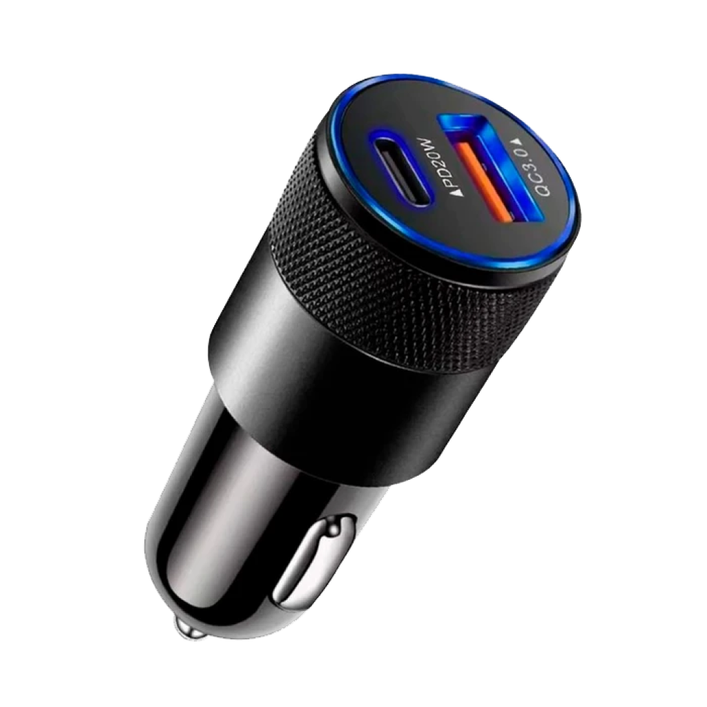 CARGADOR PARA AUTO USB/USB-C/NEGRO/KOLKE/KCR-4741