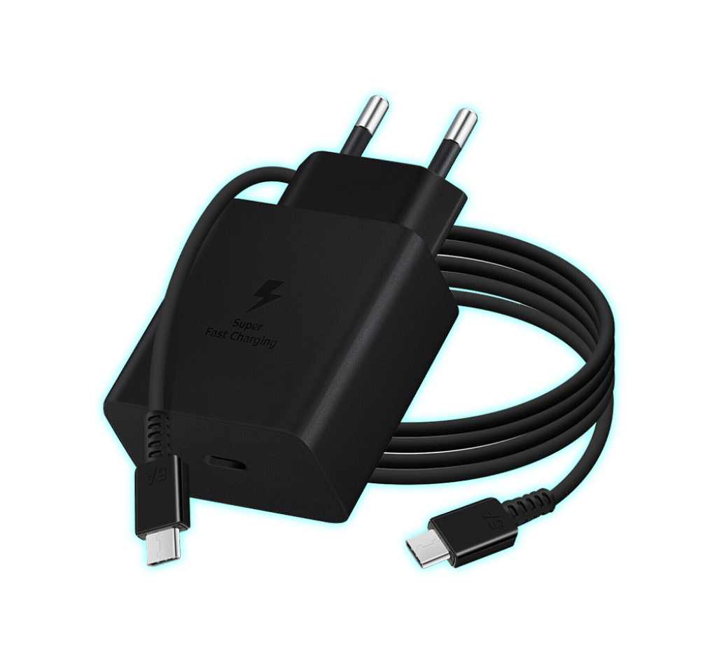 CARGADOR SAMSUNG TIPO C A TIPO C CABEZA+CABLE/45W/NEGRO/EP-TA845XBEGCN