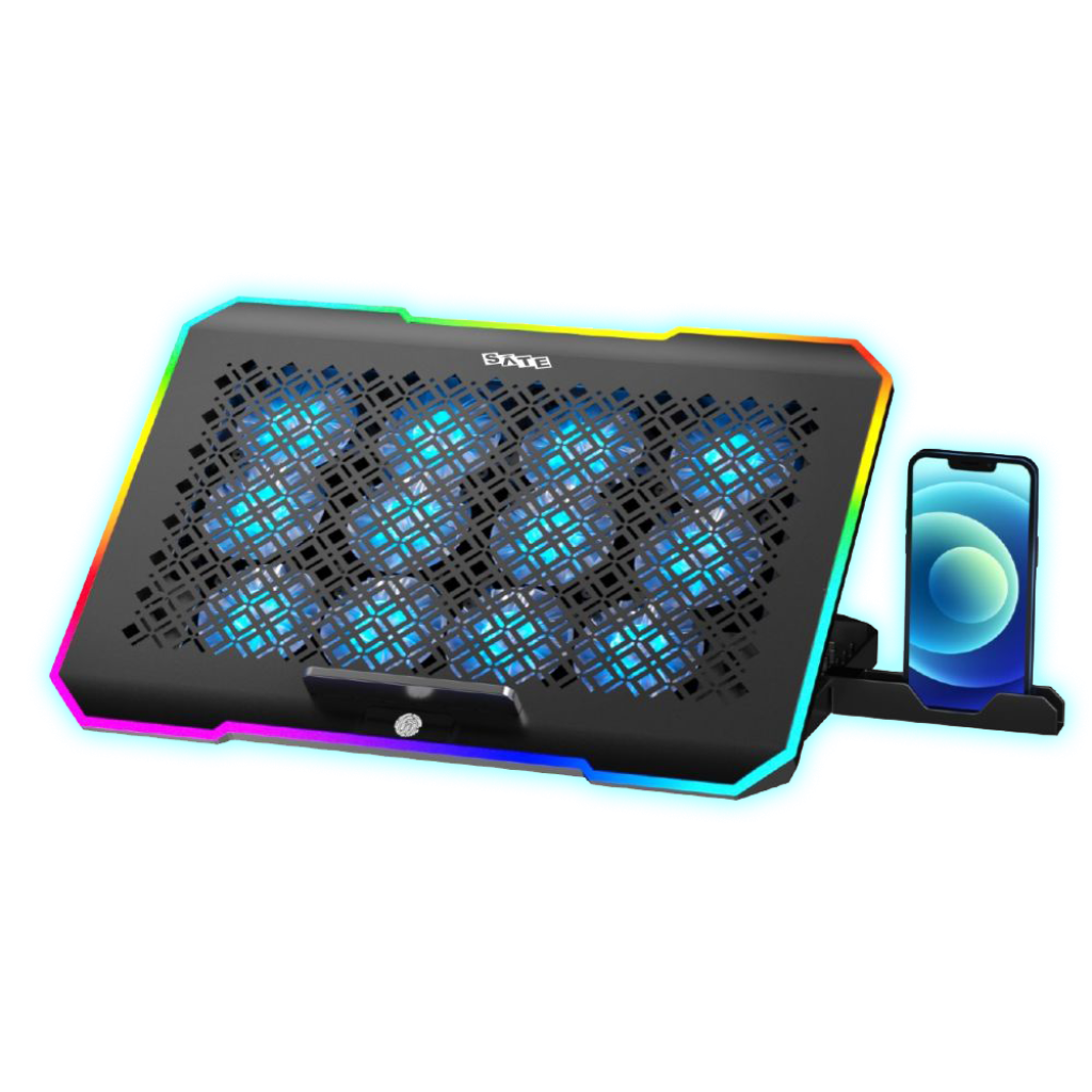 COOLING PAD SATE A-C943 C/ 12 FAN LED RGB
