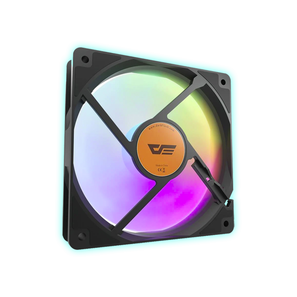 FAN/COOLER DARKFLASH CL12 NEGRO 120MM RAINBOW