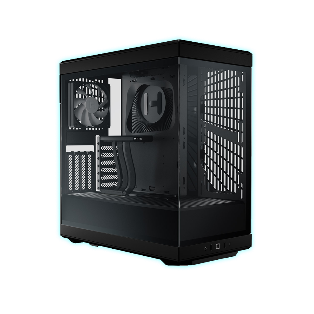 GABINETE HYTE Y40 PITCH BLACK SOPORTE VERTICAL/1 FAN COOLER/CS-HYTE-Y40-B