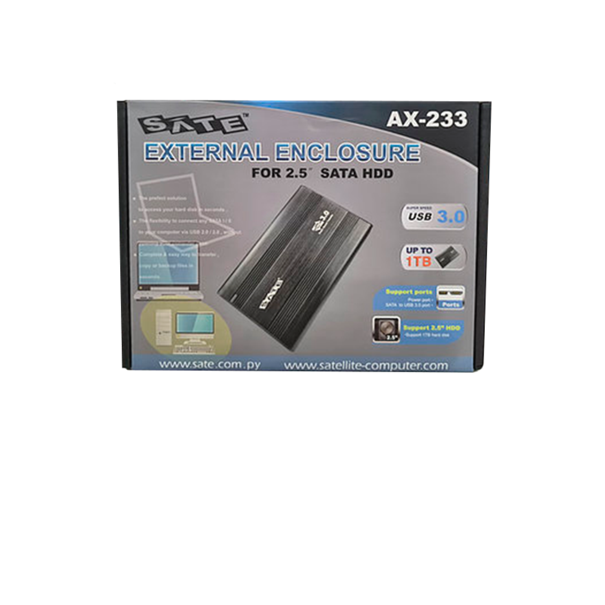 GAVETA HDD 2.5 SATE AX-233 (1TB)
