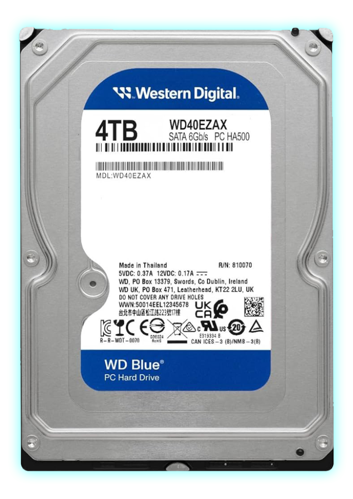 HDD (PC) 4TB 5400 RPM WESTERN DIGITAL BLUE / WD40EZAX-SPC8UB0