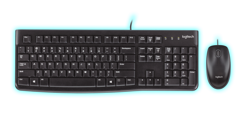 KIT TECLADO + MOUSE USB LOGITECH MK120 (NEGRO) INGLES