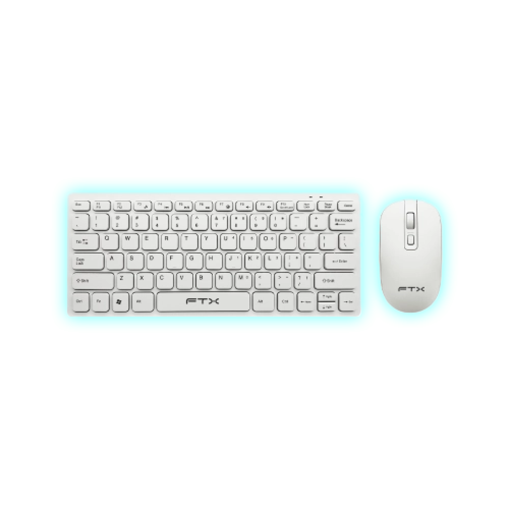 KIT TECLADO TCL+MOUSE WIRELESS FTX GK03 ESP/WHITE