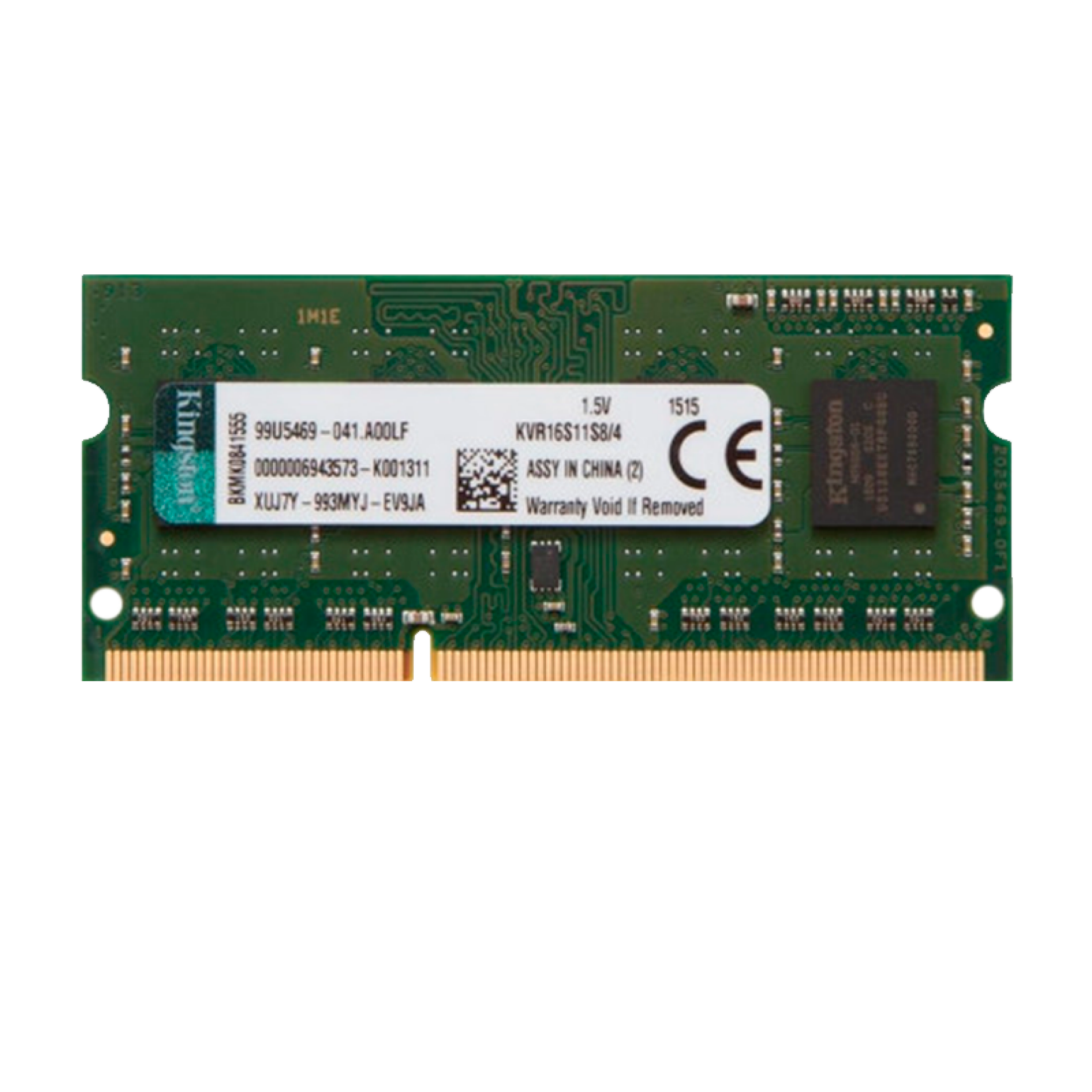 MEMORIA RAM (NB) 4GB DDR3 1600MHZ KINGSTON KVR16S11S8/4