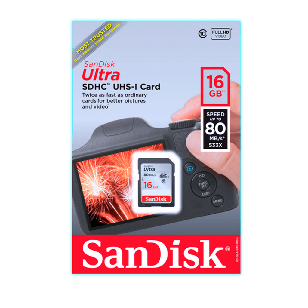 MEMORY 16GB SANDISK ULTRA SDHC 80MB/S