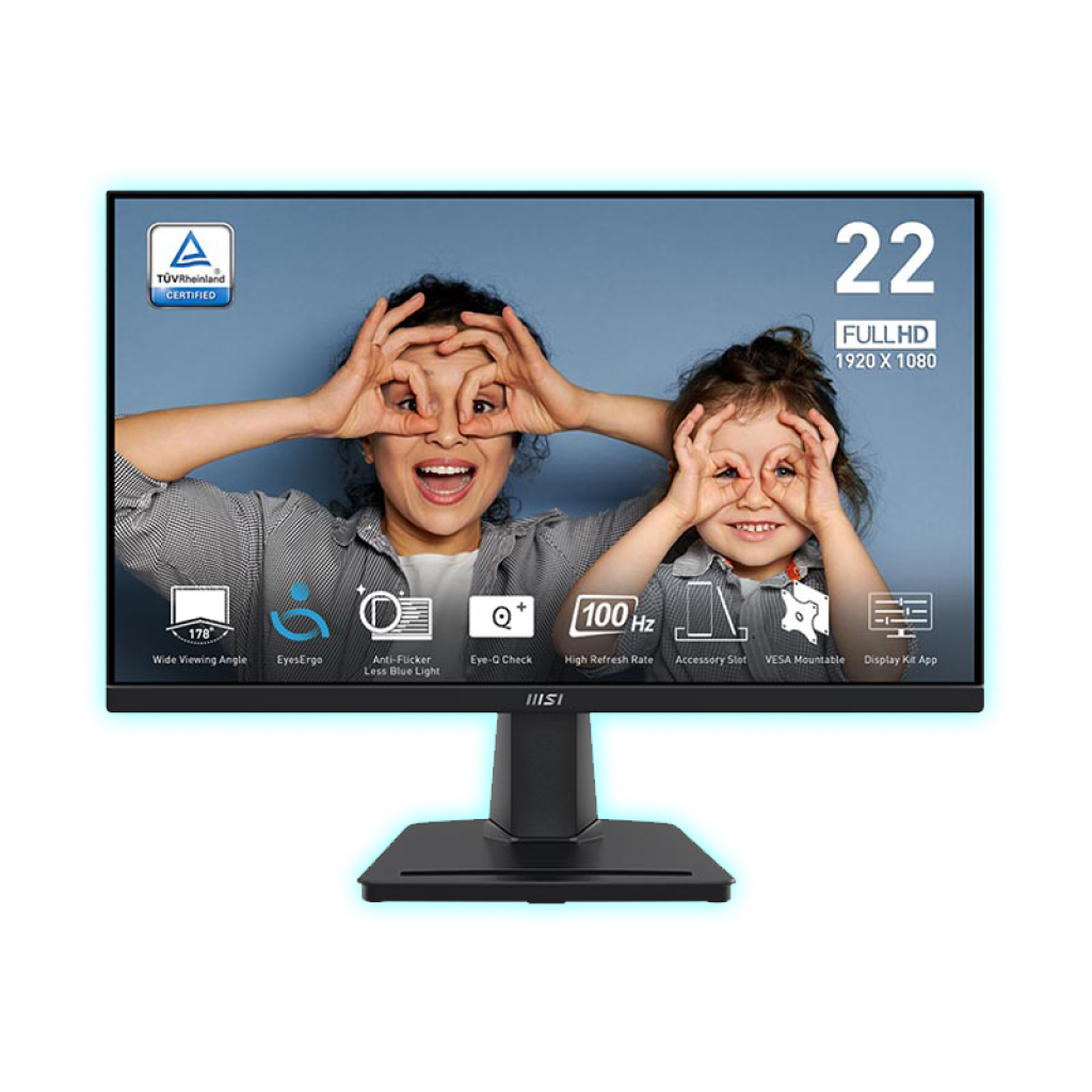 MONITOR 22" MSI PRO MP225V FHD/100HZ/VGA/HDMI/1MS/BLACK