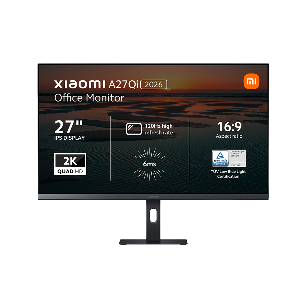 MONITOR 27" XIAOMI A27QI 2026 2K QHD/120HZ/HDMI/6MS/DP/BLACK/P27QDA-RAGL
