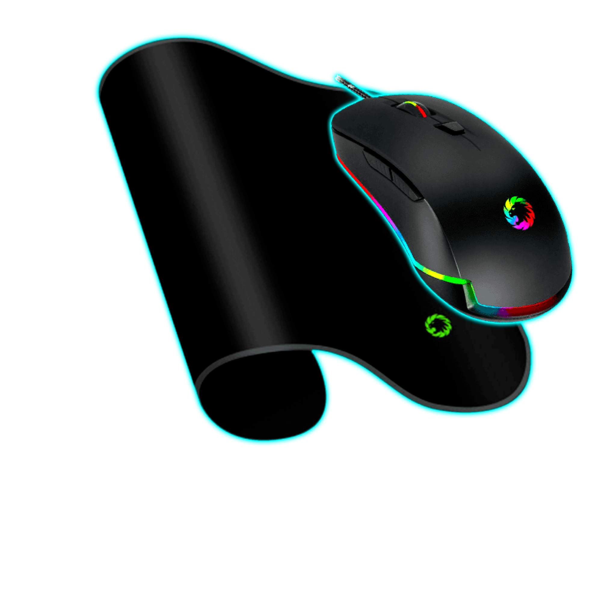 MOUSE GAMEMAX MG7 RAINBOW LED + MOUSEPAD (29X24CM)
