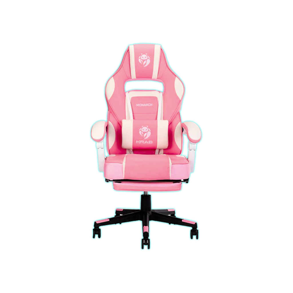 SILLA GAMING KRAB MONARCH KBGC10 (BLANCO/ROSADO)