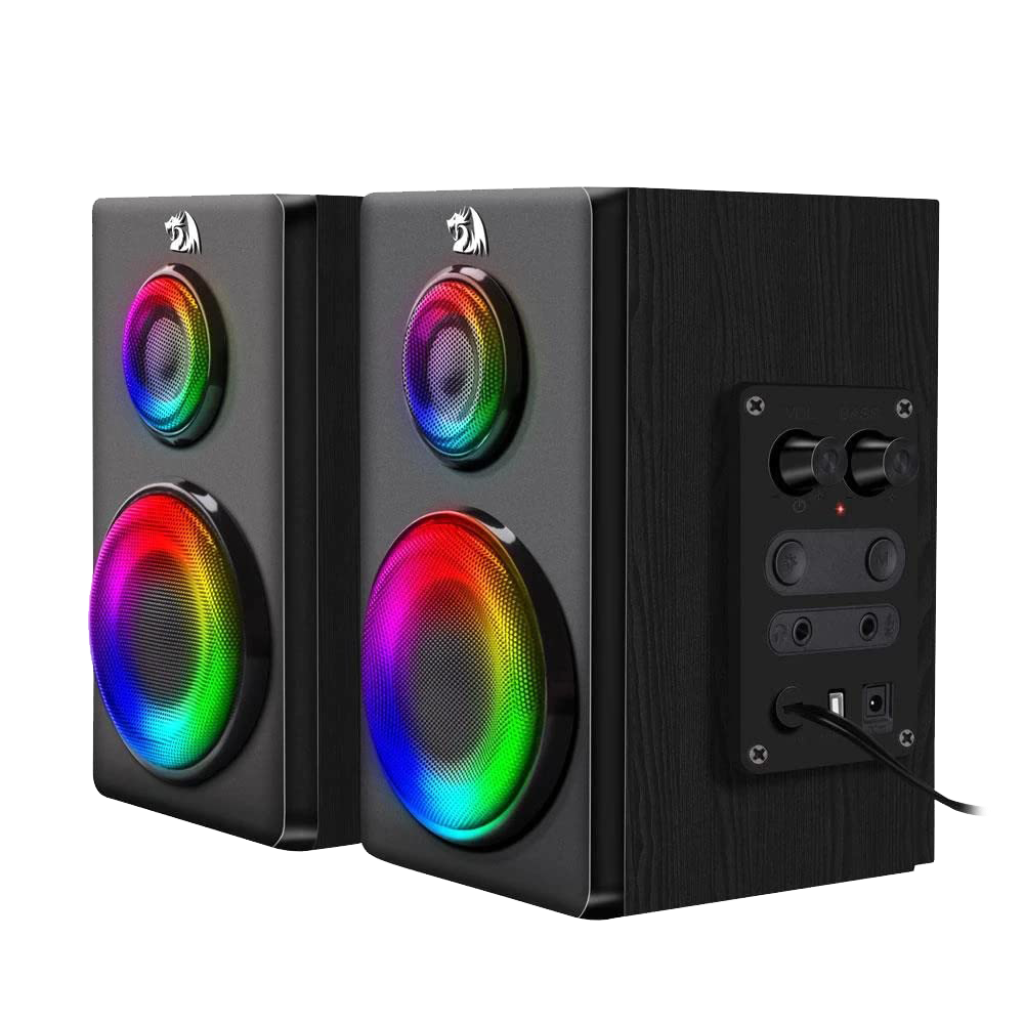 SPEAKER REDRAGON ORCHESTRA GS811 GAMING 2.0/BT/JACK 3.5MM/RGB/NEGRO