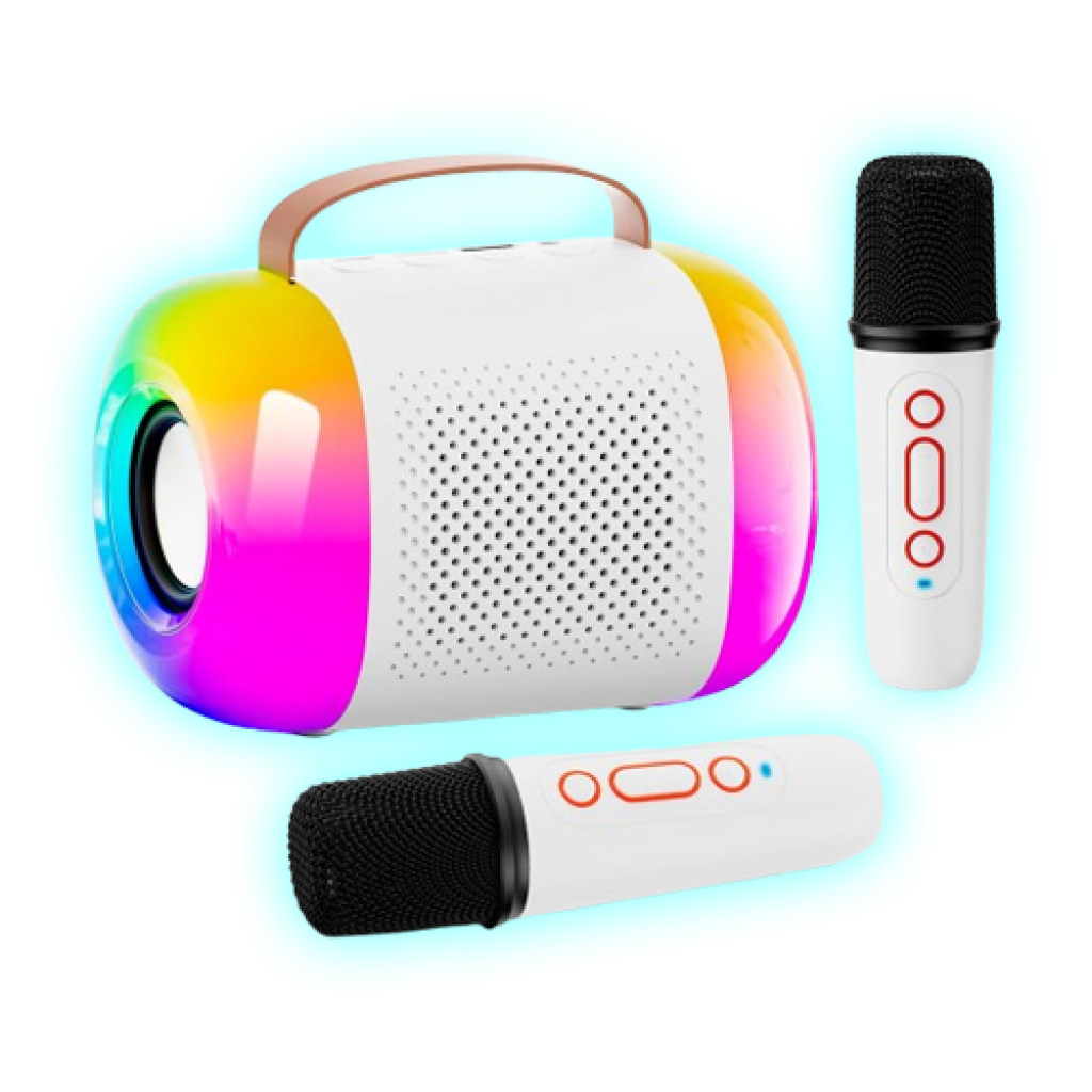 SPEAKER YOOKIE SK25 KARAOKE BLUETOOTH 2 MICROFONOS - BLANCO