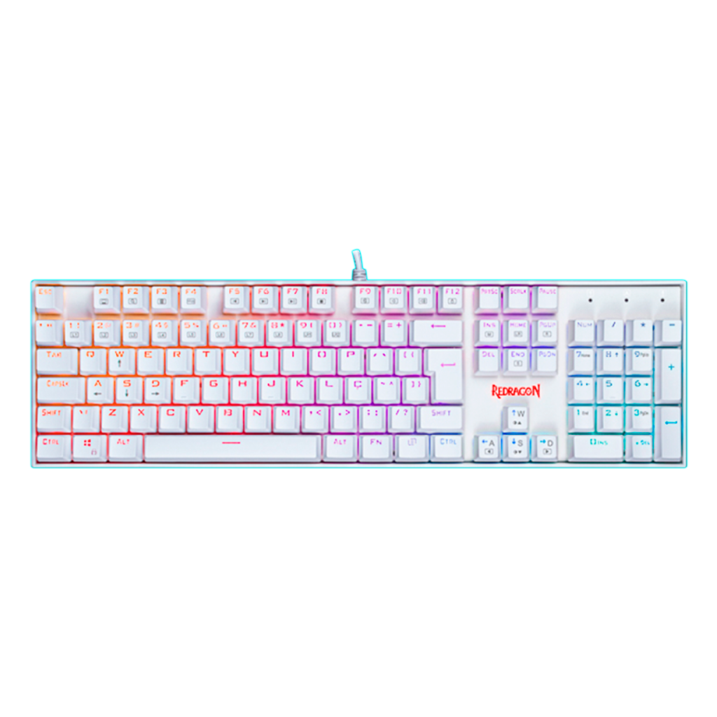 TECLADO MECANICO REDRAGON MITRA WHITE RGB S/W RED