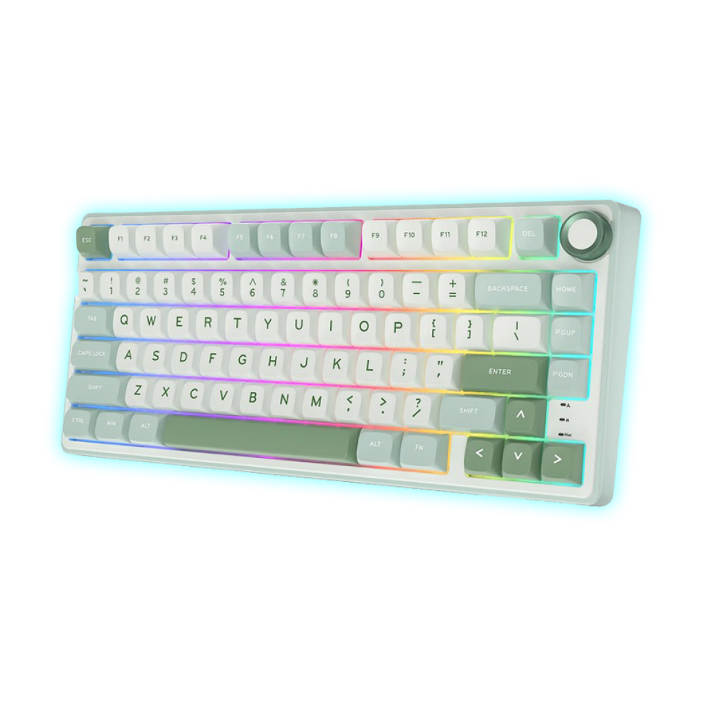 TECLADO MECANICO ROYAL KLUDGE R75 RGB SWITCH BLUE TKL SKY CYAN