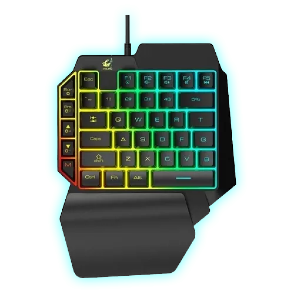 TECLADO GAMING ONE-HANDED ZIYOU LANG WOLF K15 RAINBOW