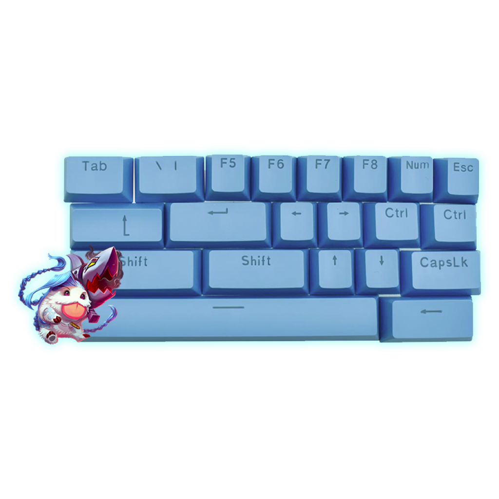 KEYCAPS GAMER AZUL CLARO SATE AK-215 (TECLAS)