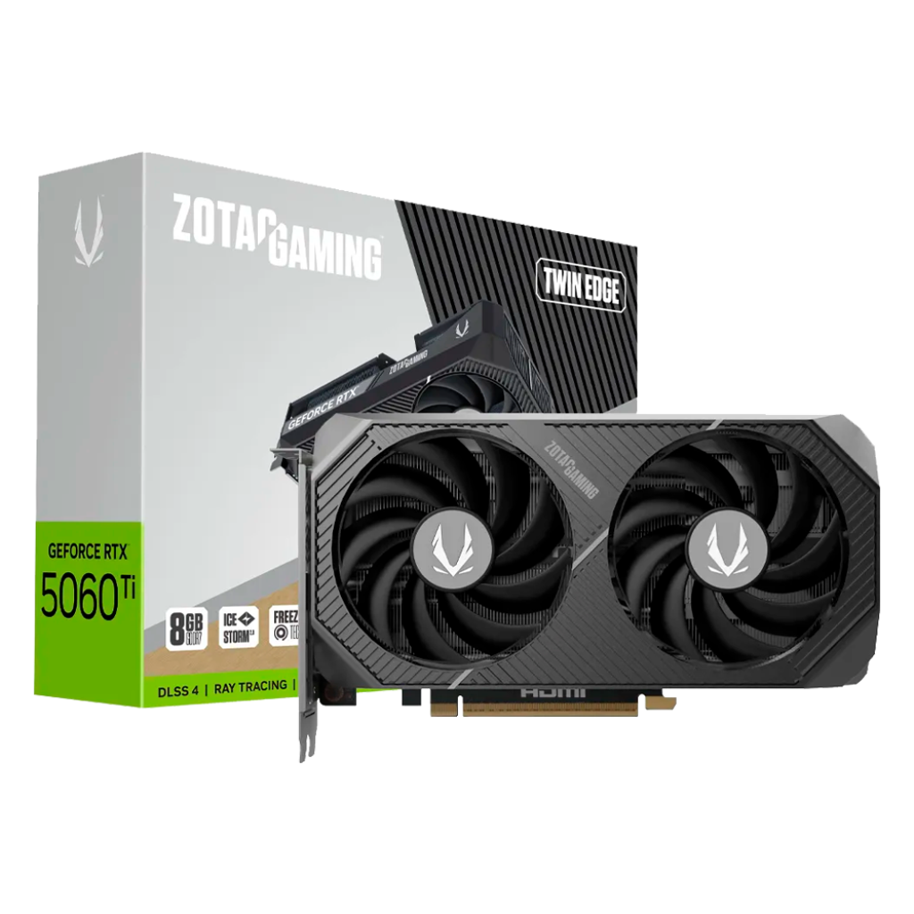 TARJETA GRAFICA 8GB RTX5060TI TWIN EDGE ZOTAC/2 FAN COOLER/ZT-B50610E-10M
