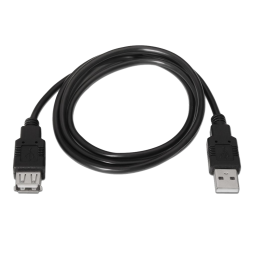 CABLE EXTENSOR USB 2.0 1.8 MTS. MICROFINS - NEGRO
