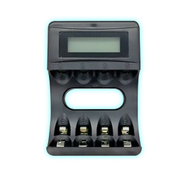 CARGADOR DE PILAS CON PANTALLA 4X AA/AAA APAGADO AUTOMATICO RS