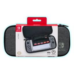 CASE PROTECTOR PARA NINTENDO SWITCH RIGIDO GRIS/NEGRO SLIM CASE/POWER A