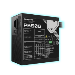 FUENTE 650W GIGABYTE P650G 80+ GOLD/BLACK/GP-P650G