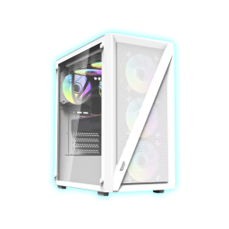 GABINETE DARKFLASH DK260 AIR MESH WHITE /VIDRIO/4 FAN COOLER ARG