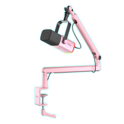 MICROFONO DINAMICO + BRAZO FIFINE TAM8 RGB XLR/USB-C/PINK