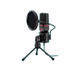 MICROFONO REDRAGON GAMER SEYFERT GM100/CON TRIPODE Y POP-FILTER/NEGRO