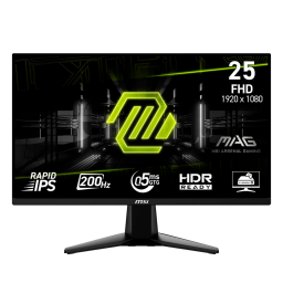 MONITOR GAMING 25" MSI MAG 255F E20/FHD/DP/HDMI/0,5,MS/200HZ/BLACK/MAG 255F E20