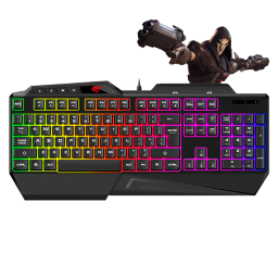 TECLADO GAMING HAVIT KB488L-SP RGB/USB/NEGRO/ESPAÑOL/HVKB-KB488L-SP-BK