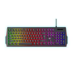 TECLADO GAMING HAVIT KB866L LED MULTICOLOR/NEGRO/INGLES/HVKB-KB866L-BR