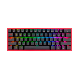 TECLADO MECANICO 60% REDRAGON FIZZ PRO BLACK/RGB/ S/DP RED/BT/WIRELESS/K616-RGB