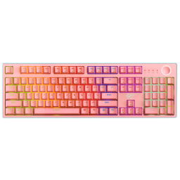 TECLADO MECANICO HAVIT KB871L ROSADO MULTICOLOR