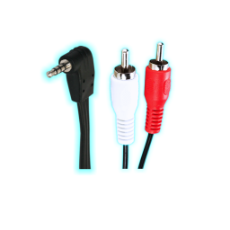 CABLE AUXILIAR DE AUDIO RCA A JACK 3.5MM/1.5 METROS